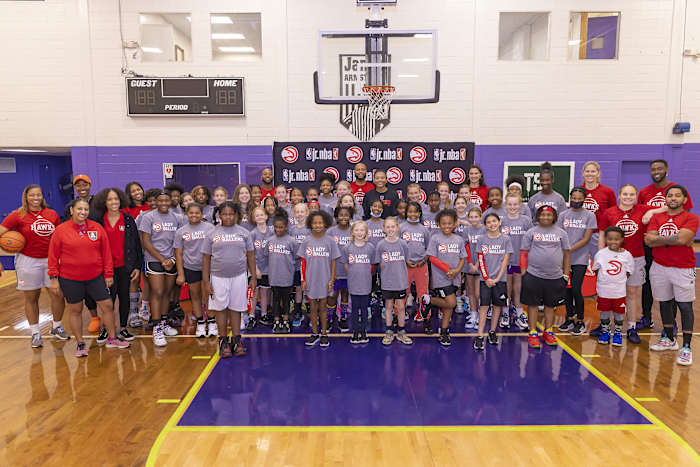 Kids as Hawks basketball camp.
